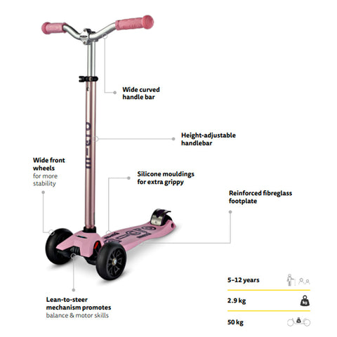 key features of the maxi deluxe pro scooter