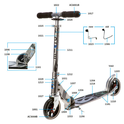Micro Speed+ Scooter Spare Parts diagram