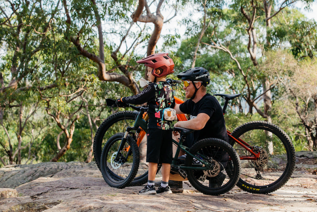 Josh Carlson and Eli on the trails