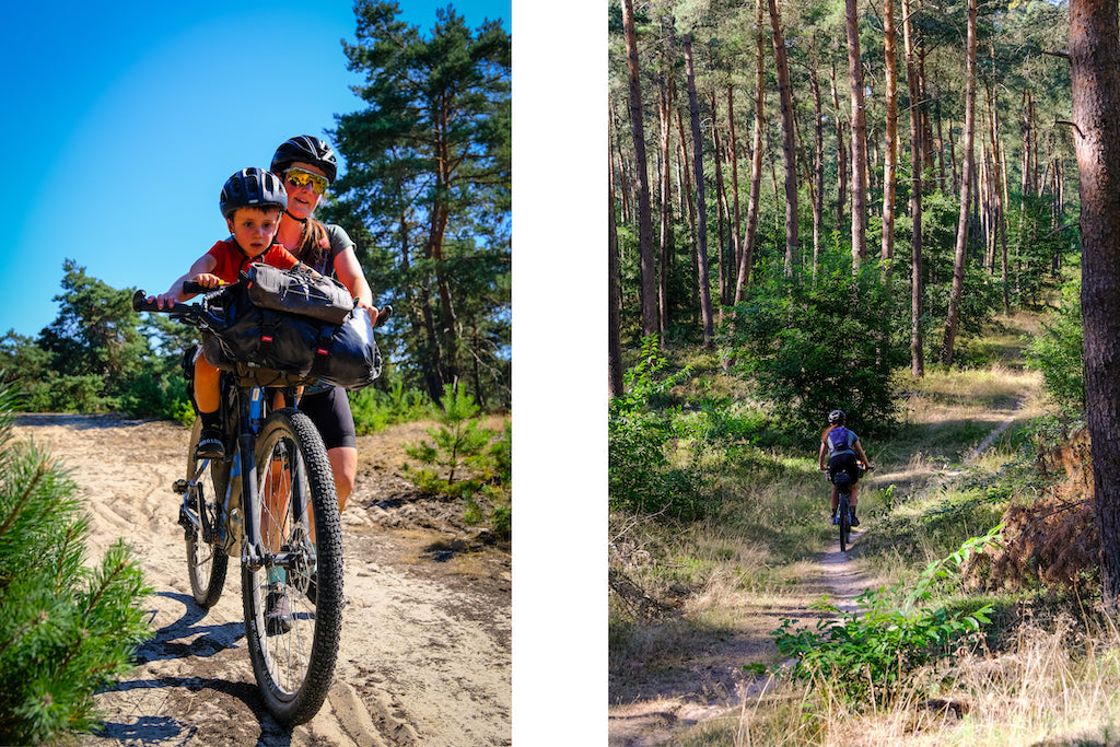 Mountain bike family on the trails
