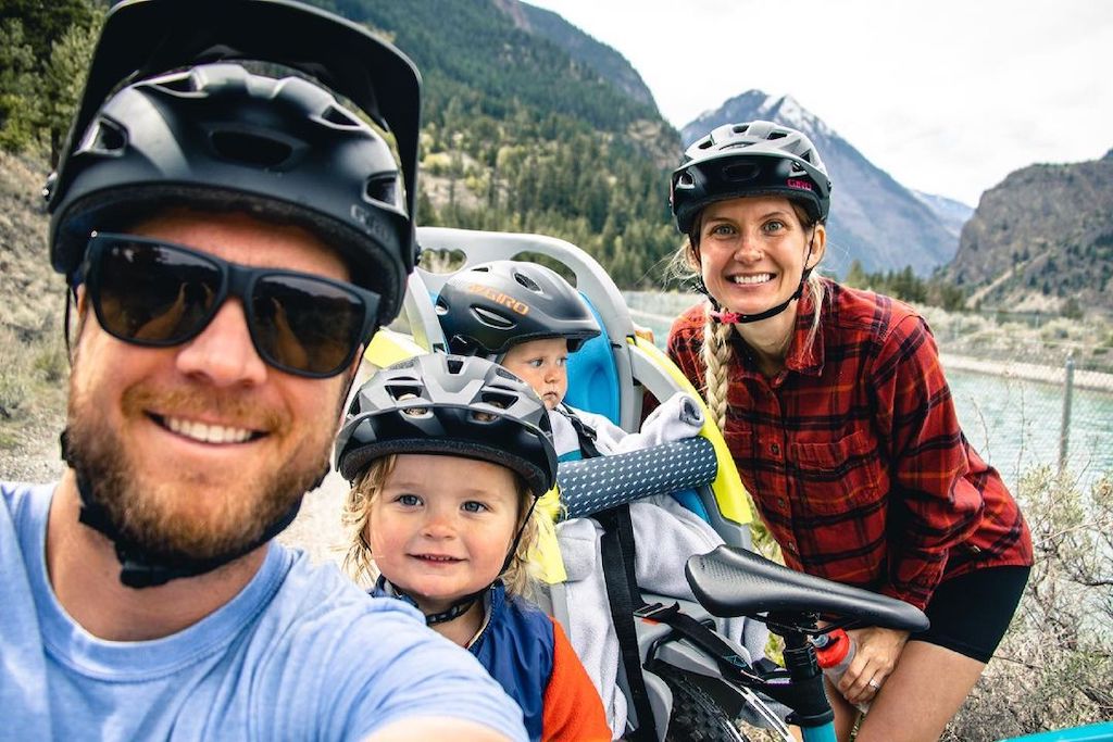 Mountain bike family selfie