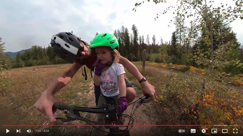 Erich and Adia mountain biking together