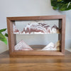 Walnut Shadowbox- KB Collection Lifestyle on desk with plant