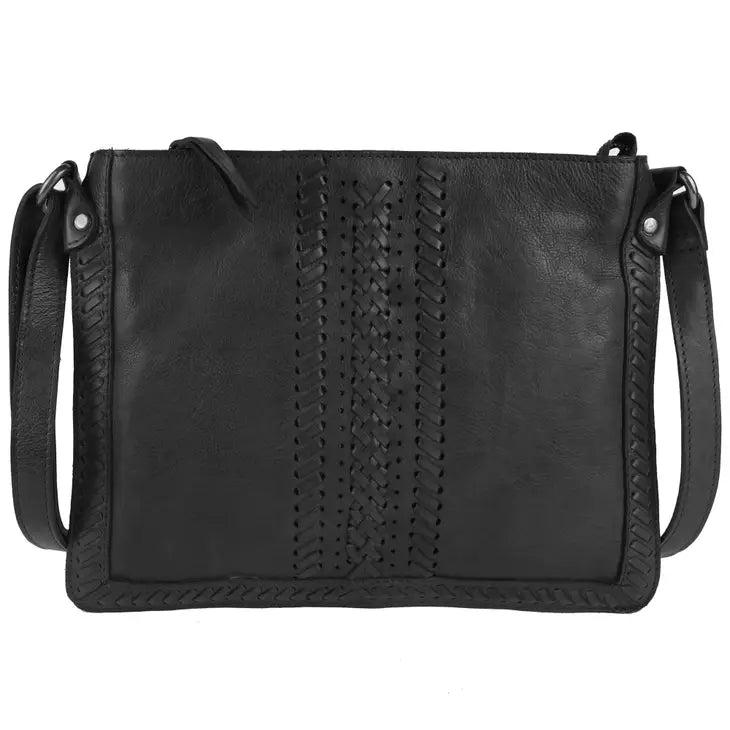 Leather Envelope Crossbody Bag: Harbor Poppy