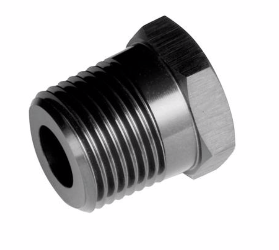 '-12 (3/4") NPT Male to -04 (1/4") NPT Female Reducer - Black