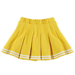 Kids Clothes Designer Yporque - Yellow Pleated Sport Skirt at Bloom Moda Online Children's Designer Clothes Boutique