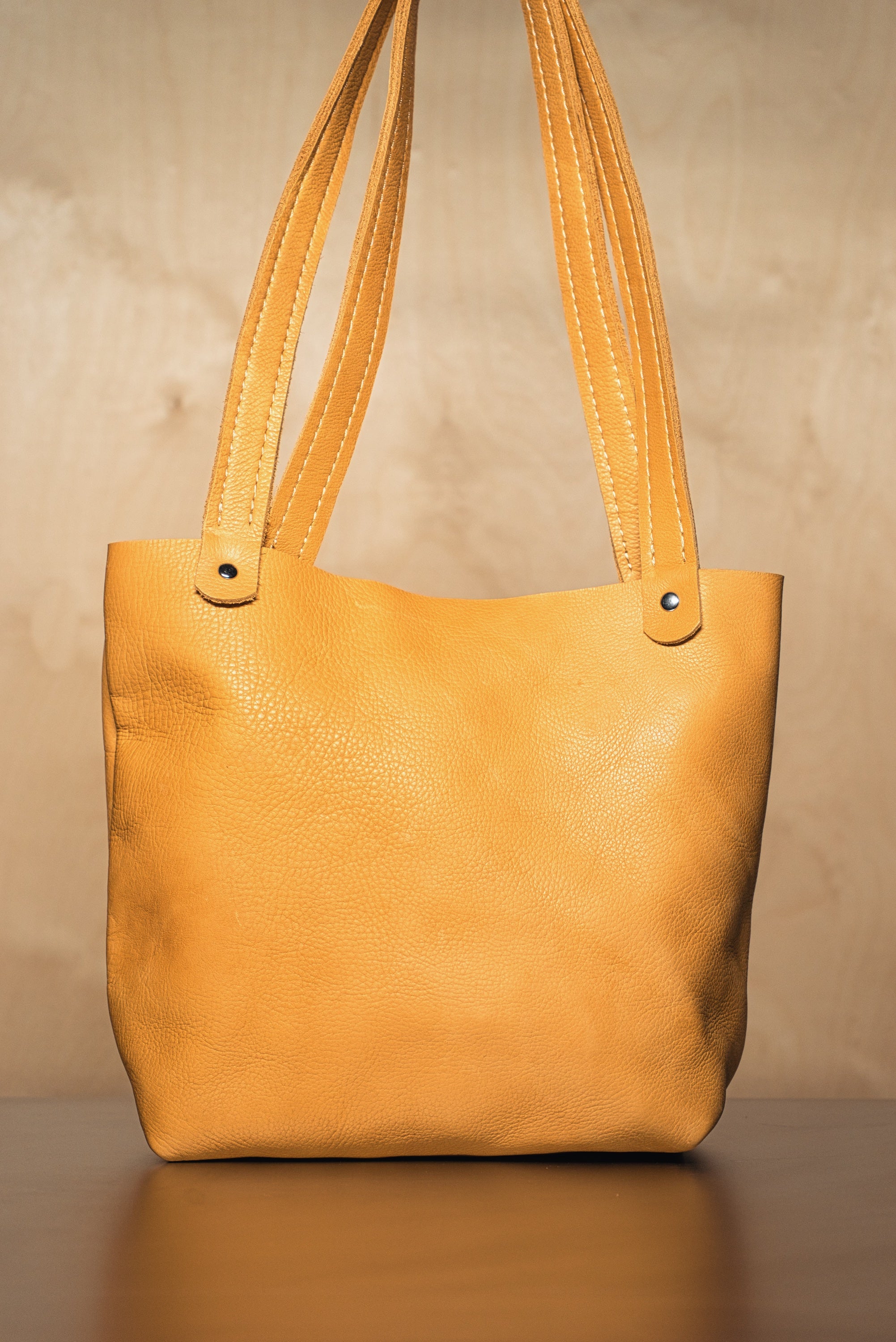 Summer Passenger Tote - Leather and Recycled Materials - Safari