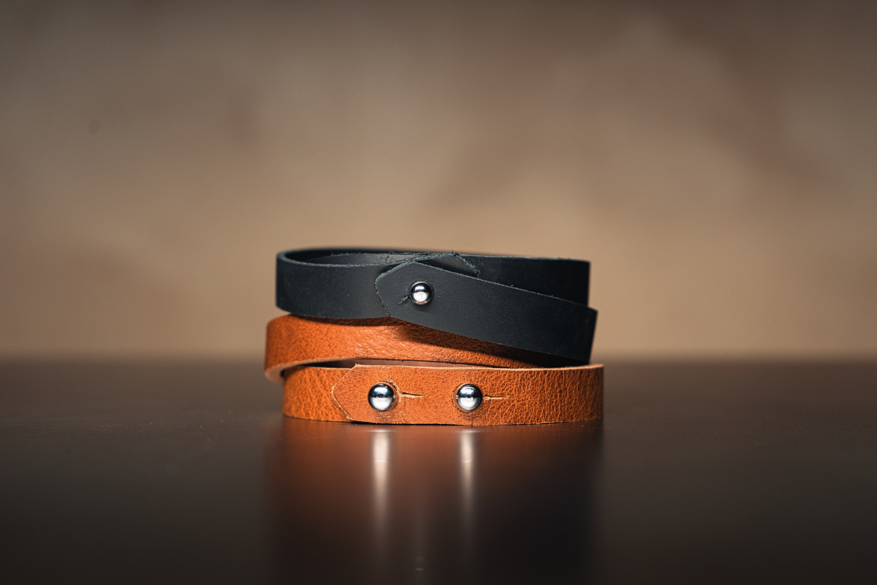 Torino Leather Double Wrap Bracelet