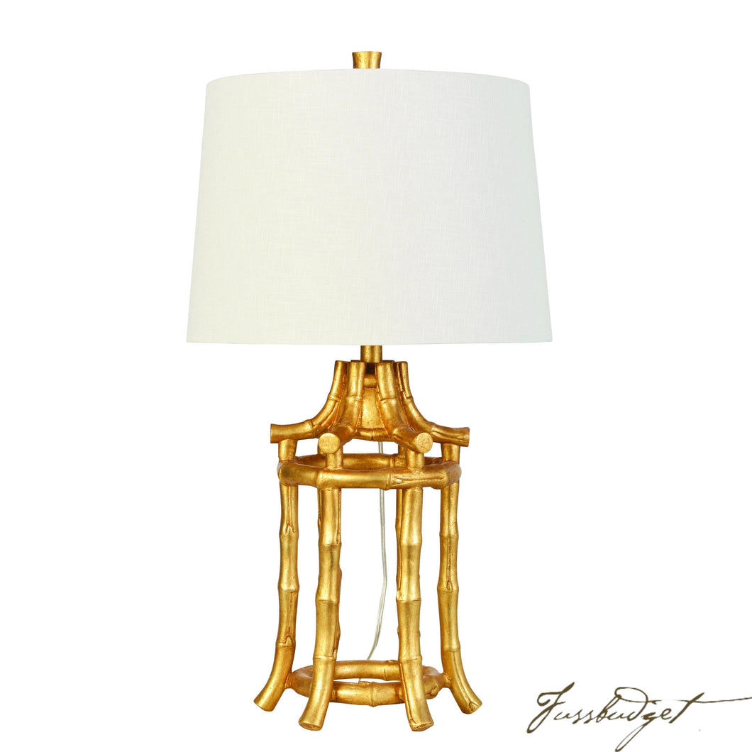 golden bamboo table lamp