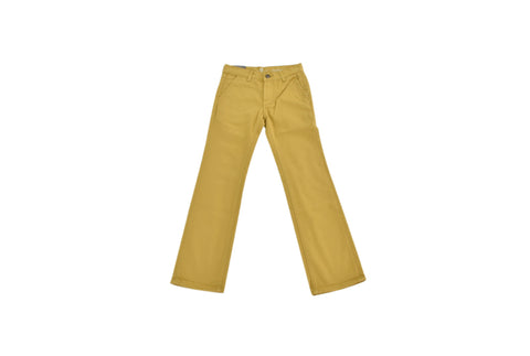 Straight Fit Mustard Drainpipe Pants