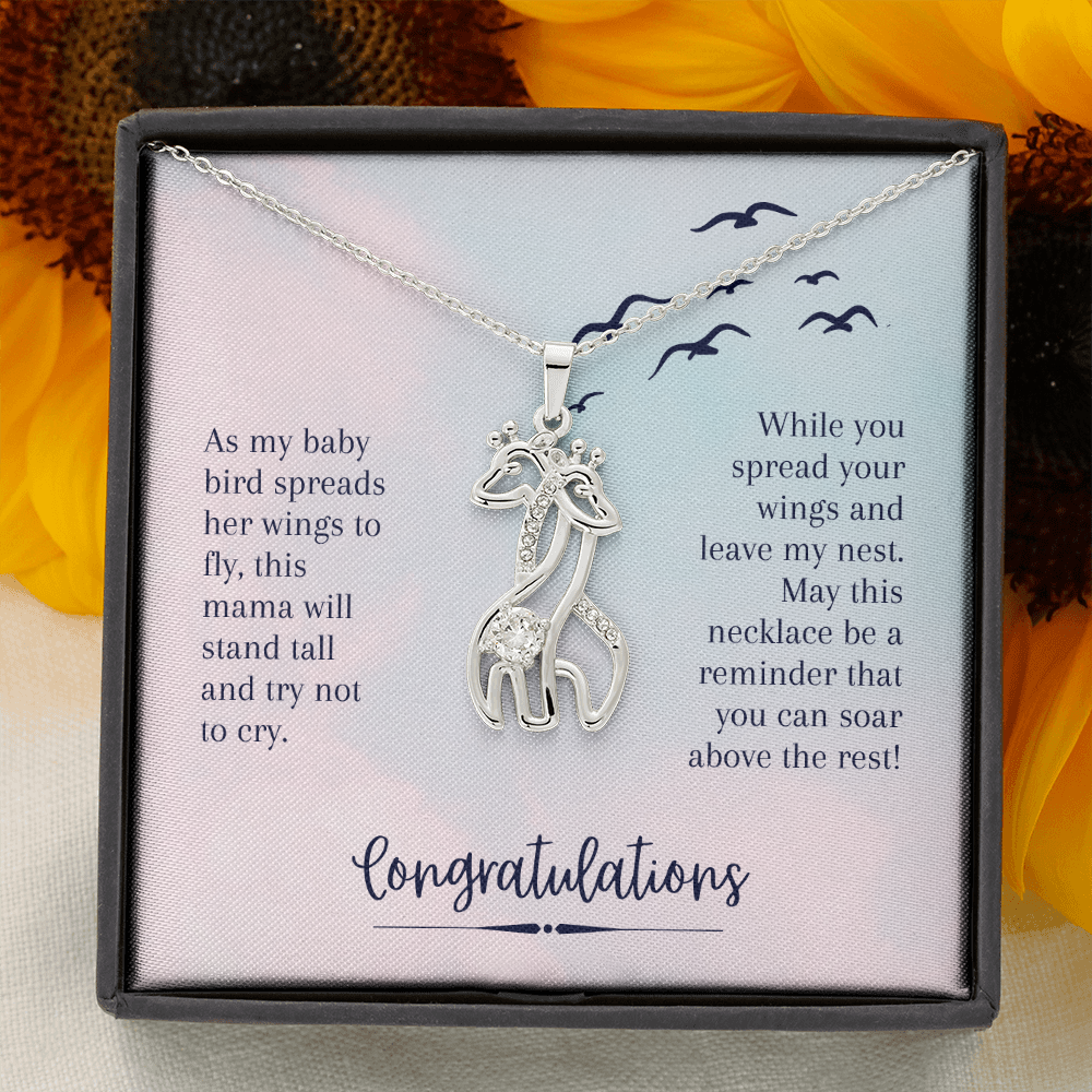 To My Beautiful Daughter Giraffe Necklace, Gift For Daughter From Mother, Daughter Birthday, Mother Daughter Necklace