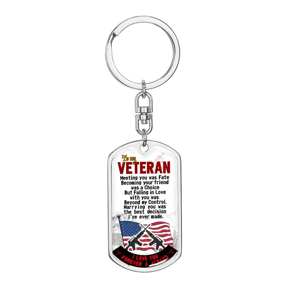 Veteran Husband Birthday Gift – Husband Birthday Gift – Necklace For Veteran Husband – Father’s Day Gift – Veteran – American Army – Dad Dog Tag Gift – Military Husband Gift – American Flag Gift – Veteran Profession – Veteran Husband