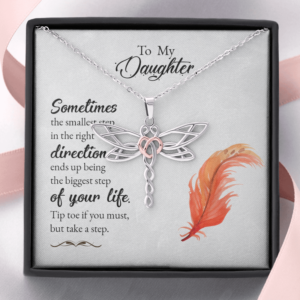 Firefly/Dragonfly To My Beautiful Daughter Necklace, Gift For Daughter From Mother, Daughter Birthday, Mother Daughter Necklace