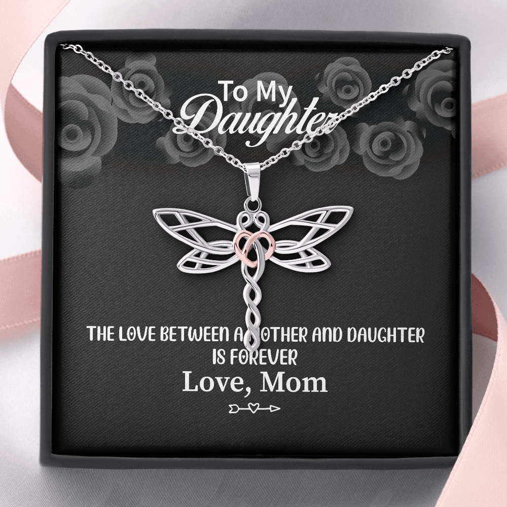 Firefly/Dragonfly To My Beautiful Daughter Necklace, Gift For Daughter From Mother, Daughter Birthday, Mother Daughter Necklace
