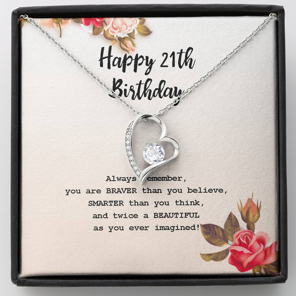 21th Birthday Gifts for Girls, 21th Birthday Necklace Girls Gift. Gift ...