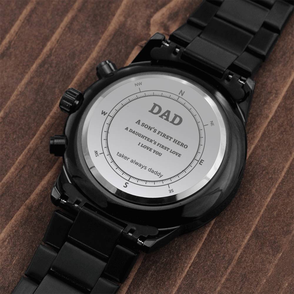 Cool Custom Hand Engraved Watch for DAD | Engraved Message Gift for Dad from Son &  Daughter | Fathers day gift 2021
