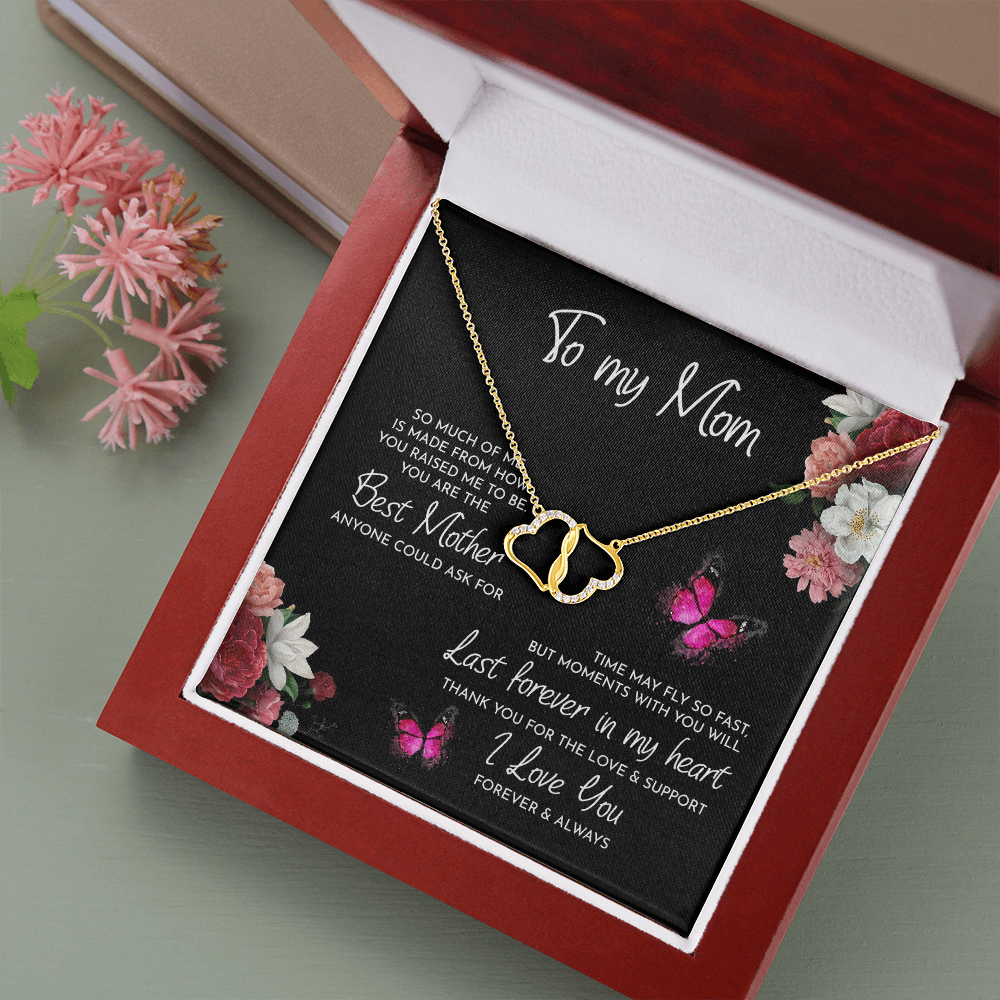 To my mom on my wedding day, mother of the bride gift from daughter, wedding day gift for mom, wedding day necklace for mom