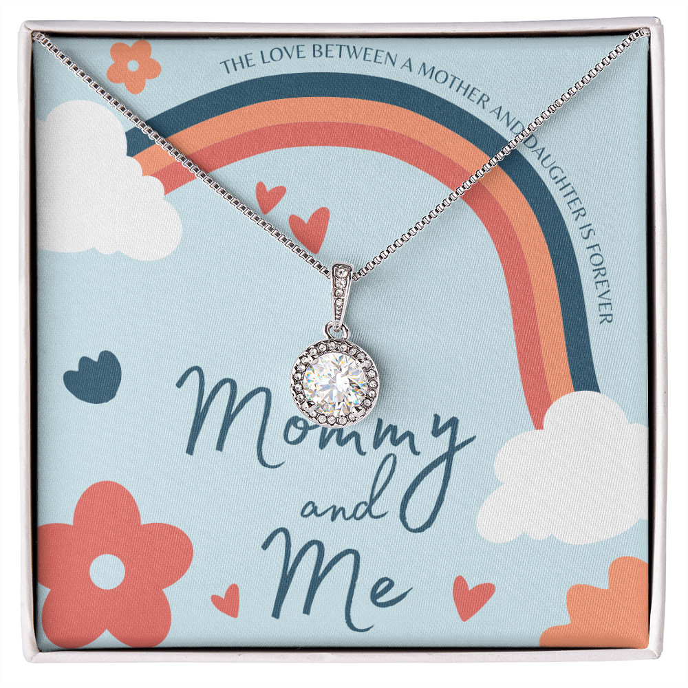 Mommy And Me Heart Hand-stamped Necklace, Mother Daughter Necklace, Mommy And Me Heart Jewelry, Gift For Mom, Gift From Daughter, Long Distance Mom, Graduation Gift For Daughter, Mother’s Day And Christmas