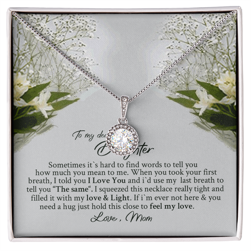 Feel My Love, Daughter, Daughter Gift From Mom, To My Daughter, Gift Jewelry Necklace From Daughter, Anniversary, Daughter Mother Necklace, Daughters Birthday, Unique, Grown Up Daughter, Birthday Gift Daughter Graduation Gift, Lovingly Mom