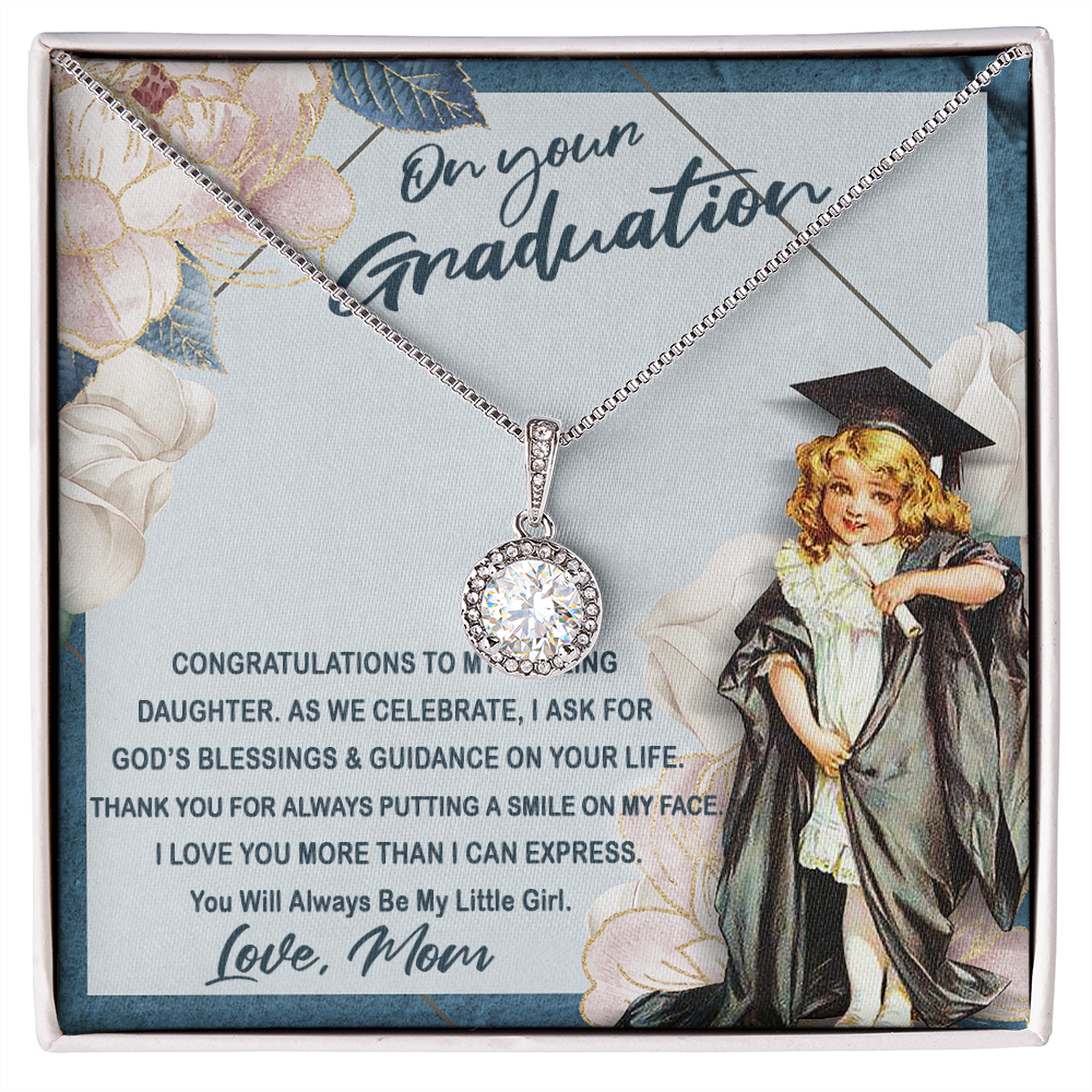 On Your Graduation Love Mom, Mom & Dad – Love Knot Necklace, To A Beautiful Girl On Her Graduation Day, Graduation Necklace Gift For Her, Grad Gift, Grad Necklace, Graduation Day, Gift For Daughter, Friend, Gift From Dad And Mom