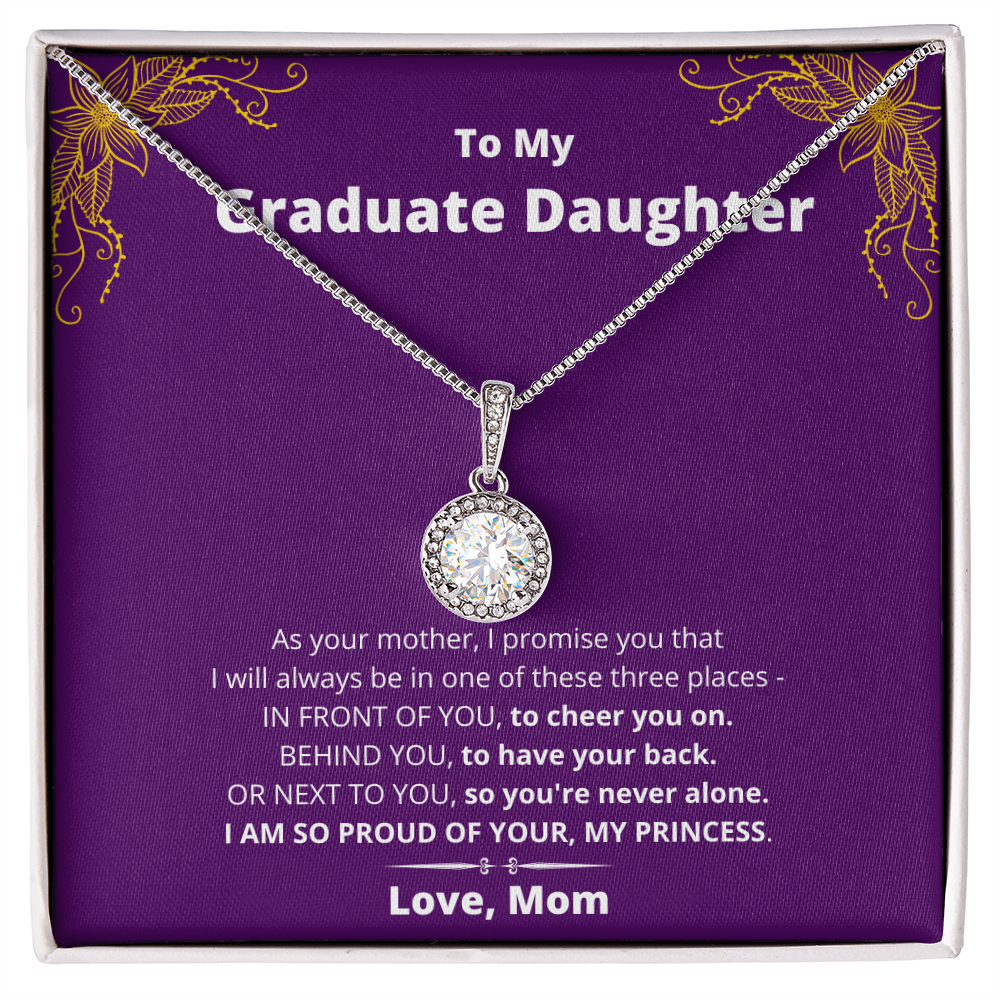 I’ll Always Be By Your Side – Brave Graduate – Necklace, College Graduation Gift For Her, High School, Senior Graduation, Congratulation From Parents To The Graduate, Love Knot Necklace, Daughters Birthday, Unique, Grown Up Daughter