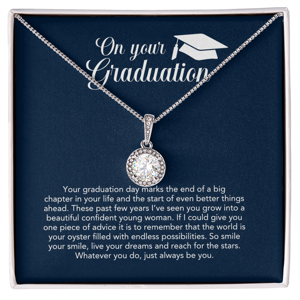 On Your Graduation – Alluring Necklace, Necklace For Daughter, Graduation Gift For Daughter, Jewelry Girl, Love Knot, College Graduation Gift For Her, PHD Graduation Gift For Daughter, High School Graduation Gift For Best Friend, Doctorate Masters