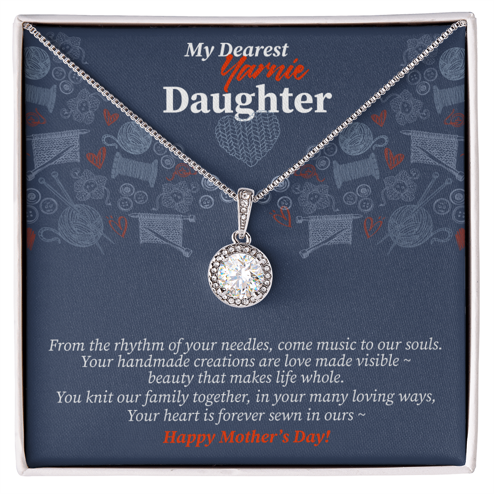My Dearest Yarnie Daughter Necklace – Happy Mothers Day, New Mom Necklace, Daughter Gift For Happy Mother’s Day, New Mom Necklace, Happy Mother’s Day Gift, Heart Necklace For New Mom, Daughter Necklace For New Mom, Gift For New Mom, New Mom Gift