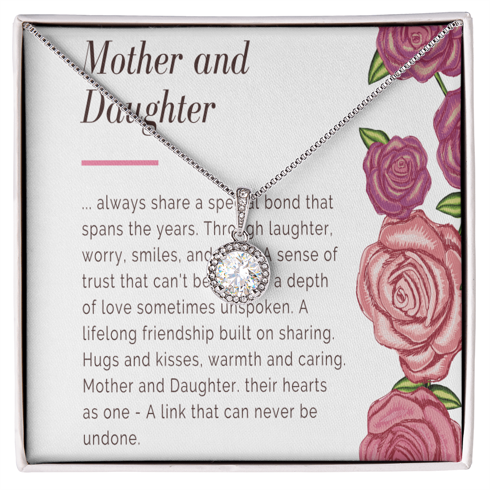 Mother & Daughter Necklace, Mom Gift, Mother Jewelry, Daughter Gift, Mothers Day, Daughter Birthday Gift From Mom, Love Knot Necklace, Christmas Gift, Gift For Daughter From Mom, Anniversary, Lovingly Mom, Grown Up Daughter