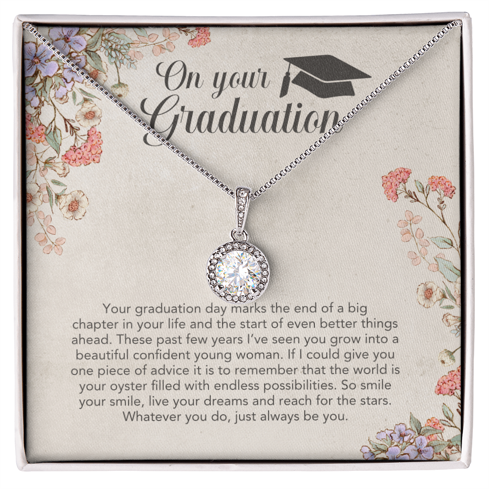 On Your Graduation Necklace, Mom & Dad – Sweethearts Necklace, Grad Gift, Grad Necklace, Graduation Day, Gift For Daughter, Friend, Gift From Dad And Mom, Mom & Dad – Love Knot Necklace, Graduation Necklace Gift For Her