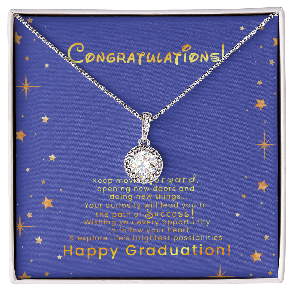 Happy Graduation Alluring Beauty Necklace, Graduation Gift For Her, College Graduation Gift For Her, High School, Senior Graduation, Congratulation From Parents To The Graduate, Love Knot Necklace, Daughters Birthday, Unique, Grown Up Daughter