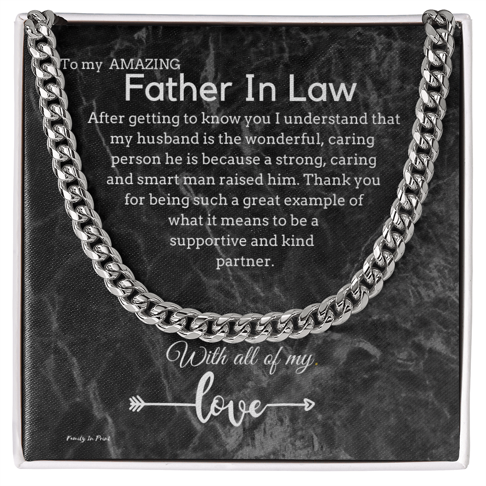 Father In Law Gift, From Daughter In Law, Father’s Day Gift, Birthday Gift for Father In Law, Link Chain for Husband’s Dad, For Wife’s Dad. 308a