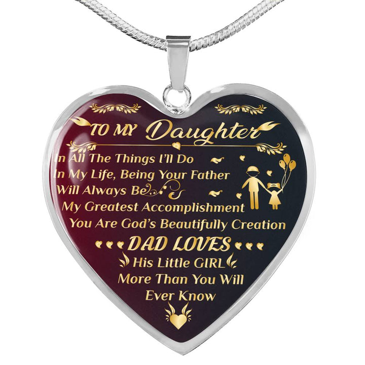 daddy daughter heart necklace