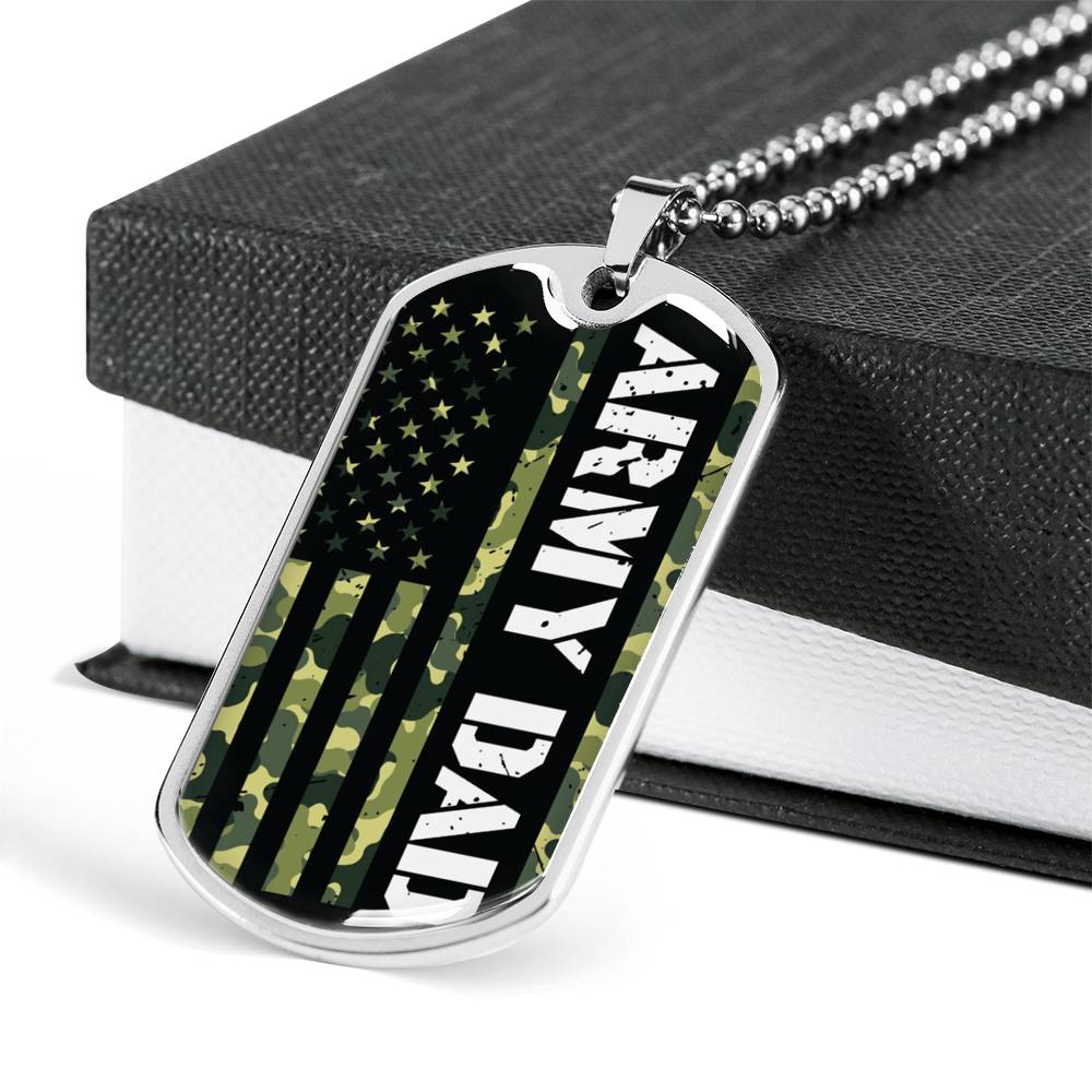 army dad fathers day gift, army dad fathers day gift, army father dog tag, fathers day necklace, army dad dogtag, fathers day gift