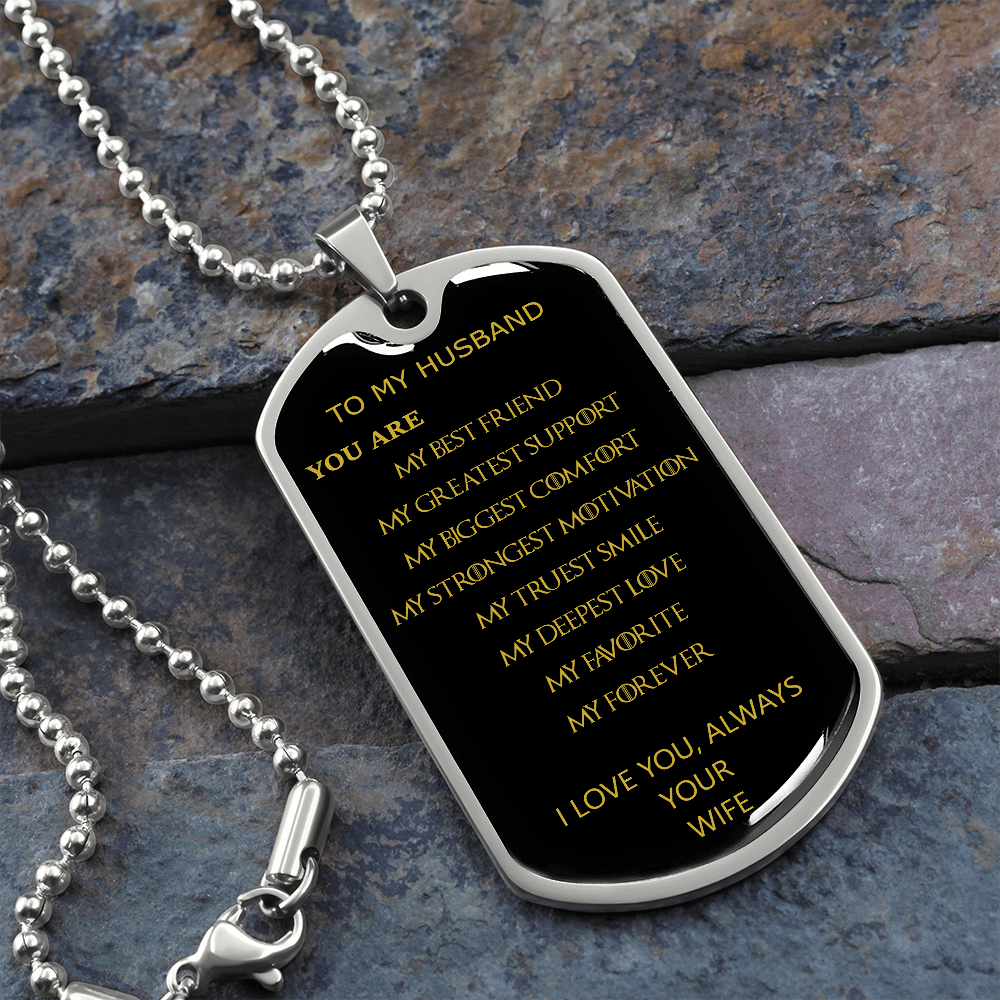 To My Husband – Meeting You Was Fate – Gift For Father’s Day, Birthday, Anniversary, Dog Tag To My Husband Gift, Father Day Gift, Christmas Gift, Valentine’s Day Gift For Husband, Unique Gift For Husband, Gift From Wife To Husband