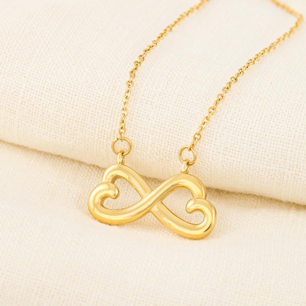 A Piece Of My Heart Lives In Heaven – Infinity Heart Necklace – Teepoem Ltd