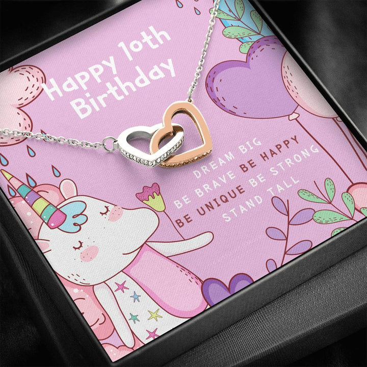 10th Birthday Necklace Gift, Happy 10th Birthday Gift, Gift for 10 Yea ...
