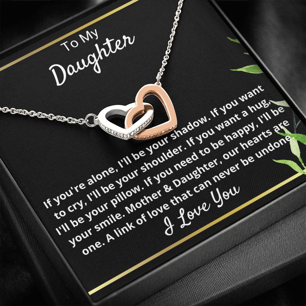 Interlock Necklace Gift, Mother and Daughter Gift