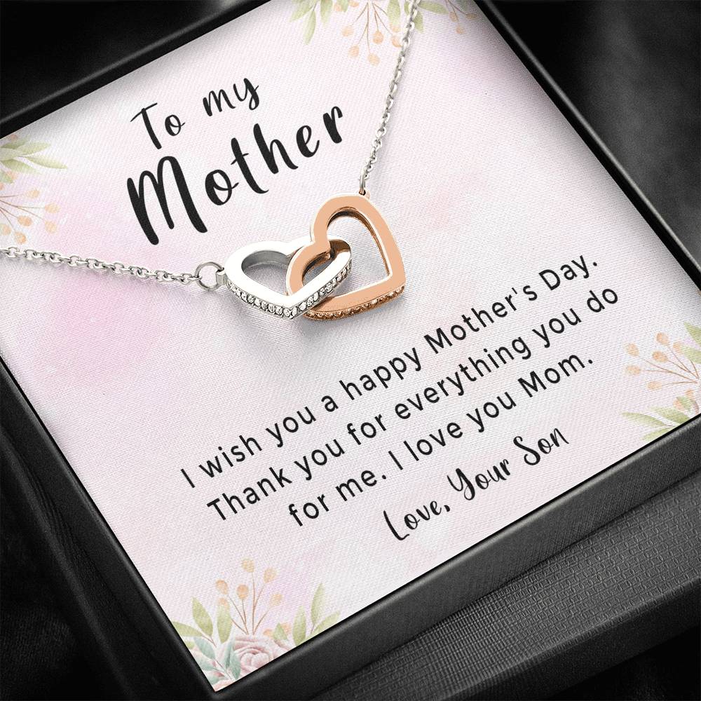 ‘Thank You for Everything You Do’ Necklace plus Message Card  – Amazing Mother’s Day Gift Idea from Son