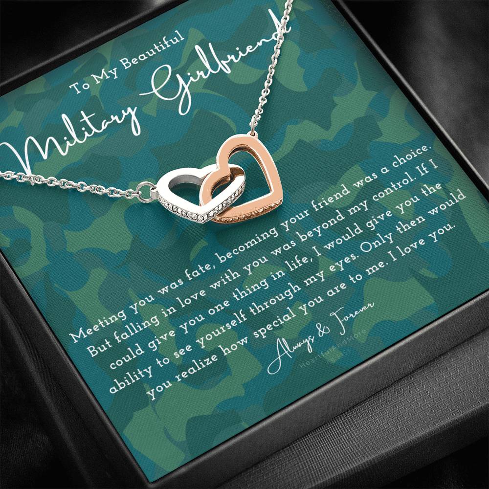 Army Girlfriend Gift, Best Military Girlfriend In The World, Deployment Gift, Gift for Military Girlfriend, Military, Deployment Necklace