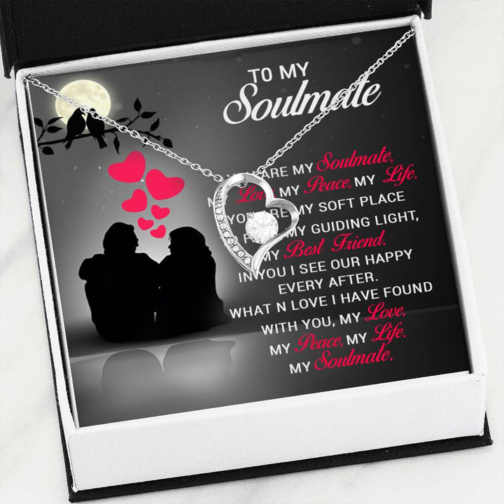 To My Soulmate Necklace Necklace For Girlfriend Birthday Gift For Gi Shineon