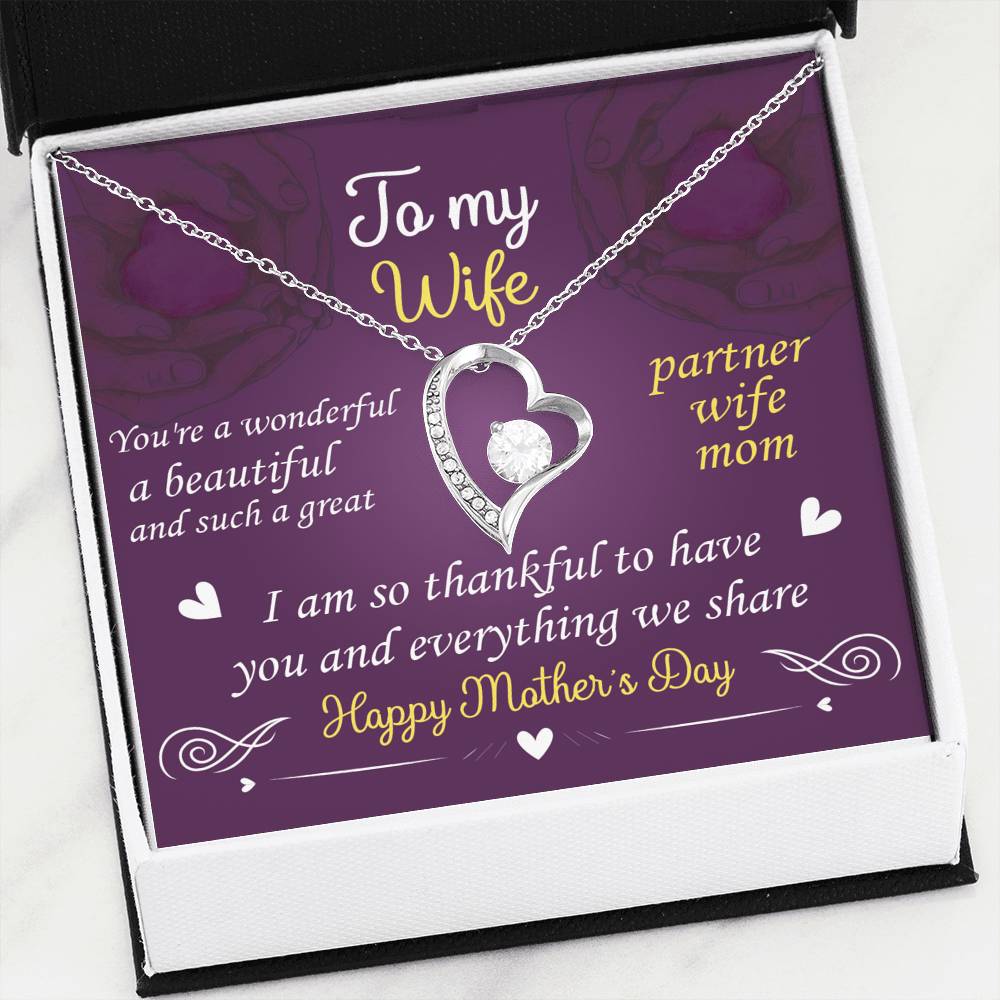 Husband To Wife Mothers Day Necklace For Wife – Mothers Day Gift For Wife – Mothers day Necklace From Husband