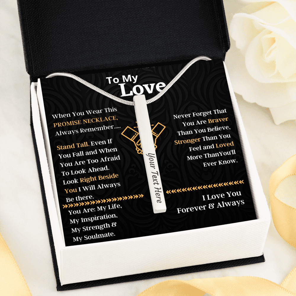 To My Love Modern Bar Necklace