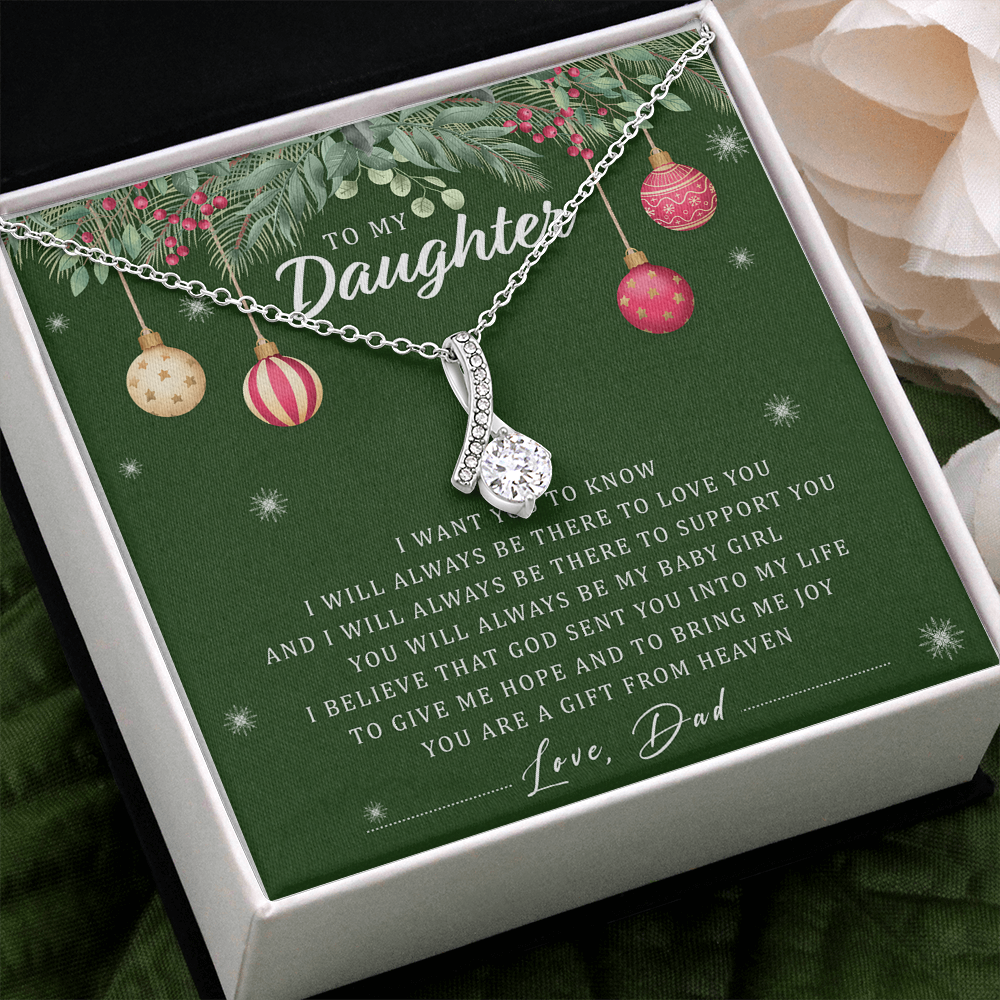 To My Daughter Dragonfly Necklace Christmas Message Card Gift From Dad, Daughter Gift, Christmas Gift For Daughter, Gift For Daughter From Dad, Daughter Father Necklace, Daughter Gift From Dad, To My Daughter, Daughters Birthday, Grown Up Daughter