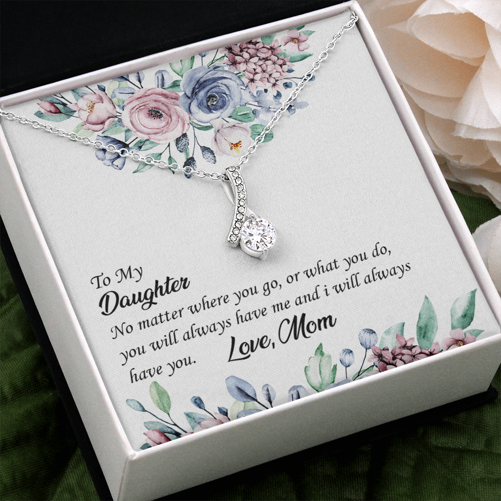 To My Daughter – Alluring Beauty Necklace, Daughter Birthday Gift From Mom, Christmas Gift, Daughter Gift From Mom, Anniversary, Lovingly Mom, Birthday Gift Daughter Graduation Gift, Grown Up Daughter