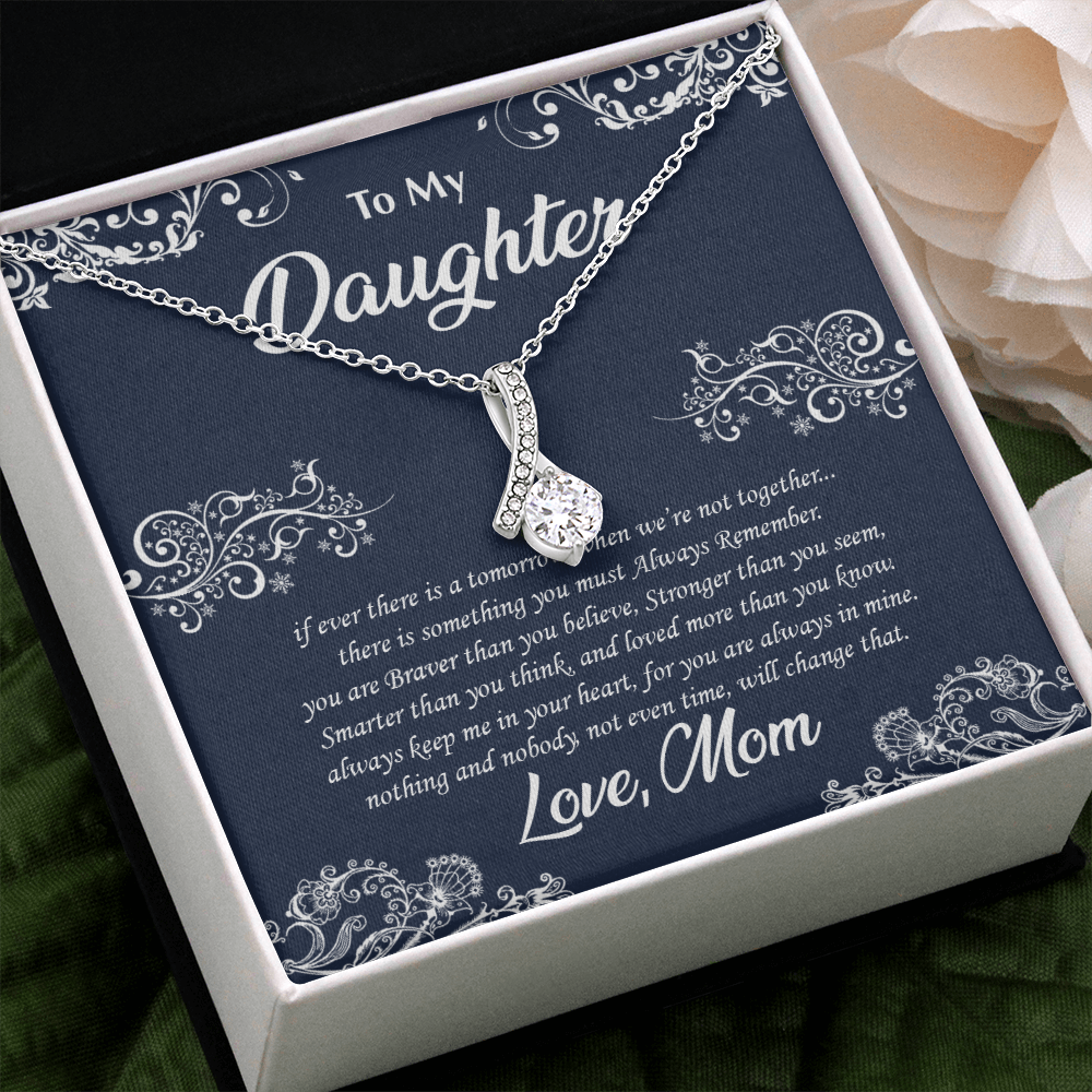 To My Daughter – Forever Love Necklace, For Daughter, From Mom, Mom And Daughter Gift, Valentine’s, Mother’s Day, Mom Daughter Necklace, Daughter Birthday Gift, Daughter Graduation Gift, Love Pendant Necklace, Anniversary, Christmas Gift