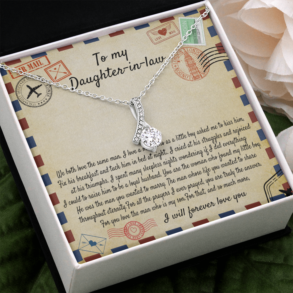 To My Daughter-in-law Necklace – I Will Forever Love You, Future Daughter In Law Mother’s Day, Daughter-in-law Necklace, Wedding Jewelry Gift, Daughter Graduation Gift, Anniversary, Christmas Gift, Mother’s Day