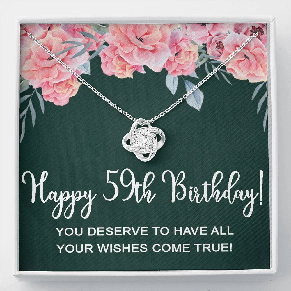 Happy 59th Birthday Gifts for Women Necklace, 59 Years Old Jewelry Gif ...