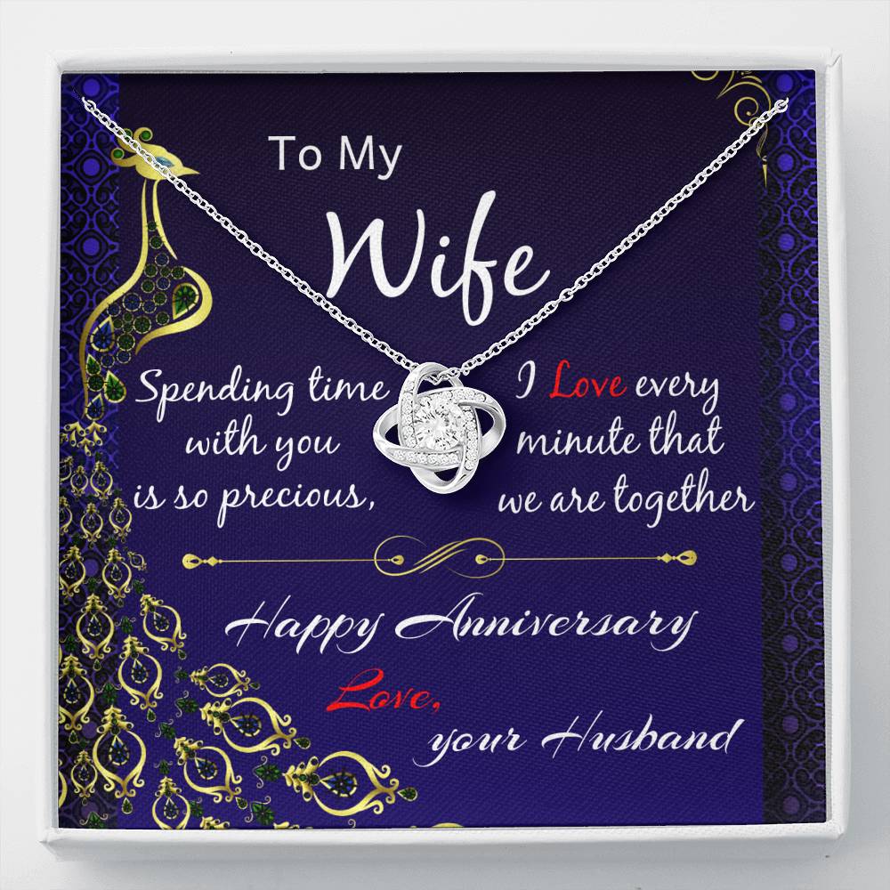 To my Wife – Anniversary Love Knot Gift Necklace Set