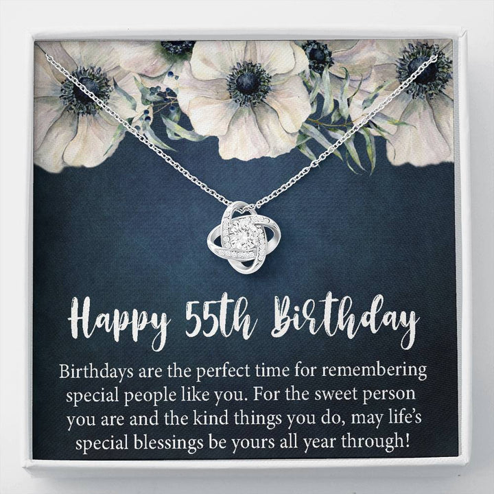 Happy 55th Birthday Gift Necklace, Jewelry Gift for Mom, 55th birthday ...
