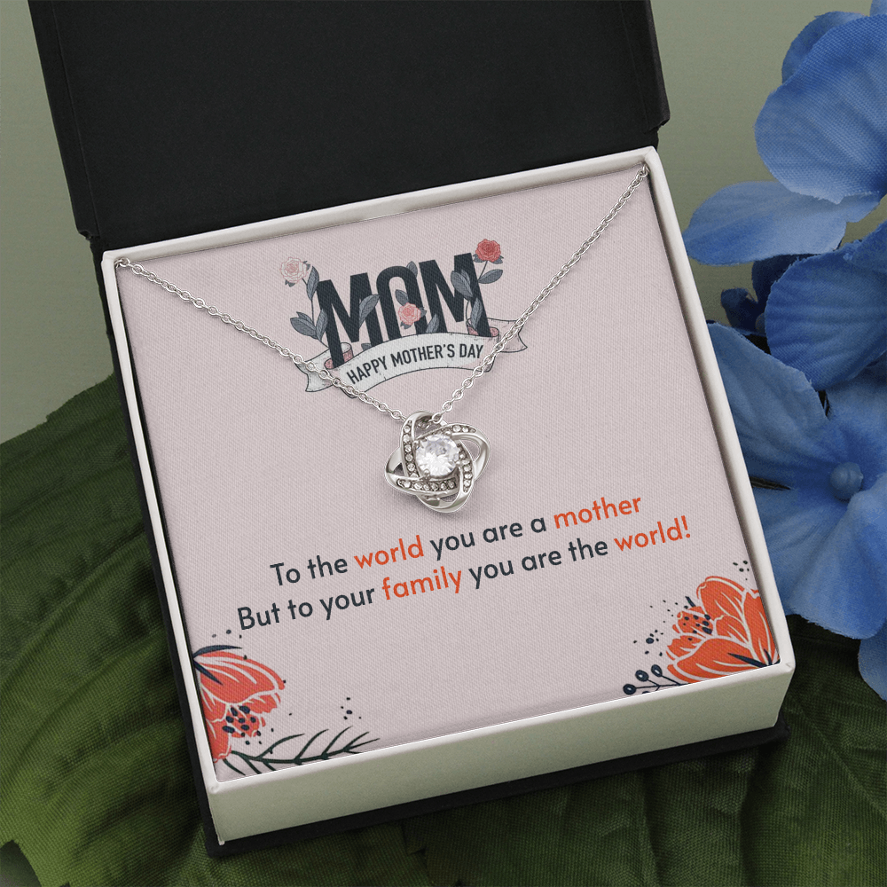 Mom To Your Family You’re The World Pea Pod Necklace – To My Beautiful Mom Necklace, Valentines Day Gift From Daughter, Mom Gift From Son, Mom Necklace, Mom Birthday Gift, Mother’s Day Necklace